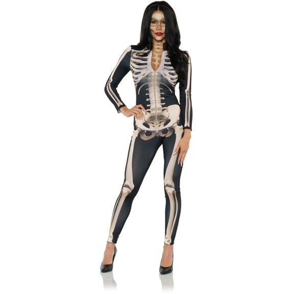 Women's Skeleton Bones X-Ray Jumpsuit Costume X-Small 0-2