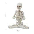 thumbnail image 1 of Skeleton Yoga Figurines for Home Decor, Halloween Resin Statues Spiritual Meditation Sculptures for Bookshelf Table Countertop Decor, 1 of 5