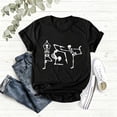 thumbnail image 1 of Skeleton Yoga Shirt Halloween T-Shirt for Women, Skeleton Graphic Tees, Funny Horror Tops, Halloween Gift，Fashion，cotton，black，S-5XL, 1 of 5