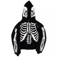 Skeleton Zip Up Hoodie Skeleton Jacket Black Oversized Streetwear