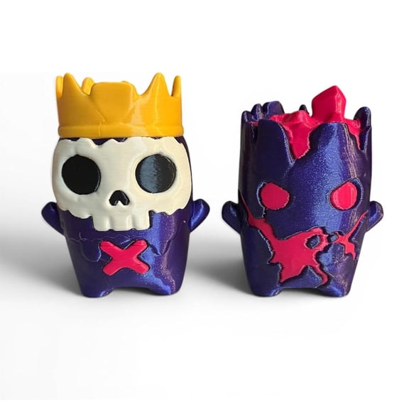 Skeleton and Void Sprite Figures Set of 2, 2.5 Inch Kawaii Video Game Inspired Collectible T0y Set, Handmade Novelty Gag Gift
