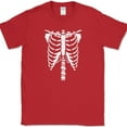 thumbnail image 1 of Skeleton costume T-Shirt XL Print Halloween Costume Novelty Tee - Red, L, 1 of 1