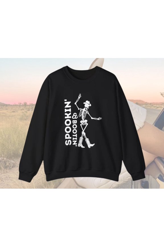 Skeleton dancing Spooky TShirt Halloween Shirt Cowboy skeleton Shirt Halloween Gift spooky