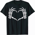 thumbnail image 1 of Skeleton hands form a heart T-Shirt, 1 of 5