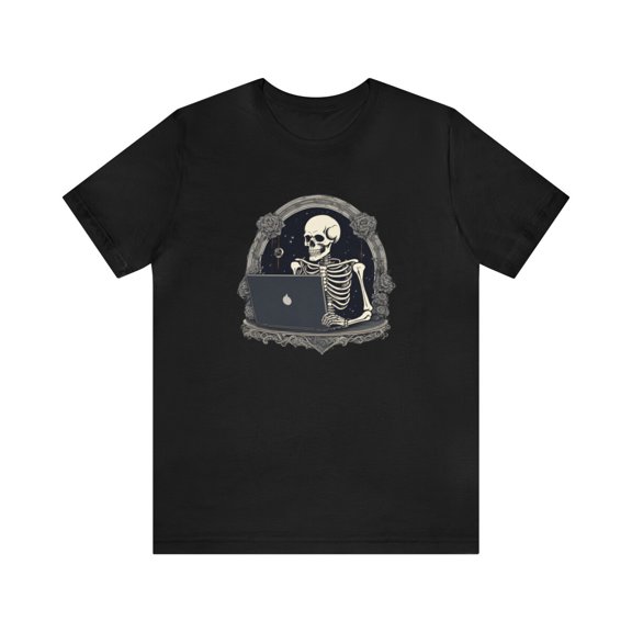 Skeleton it guy computer software developer halloween shirt for him boyfriend