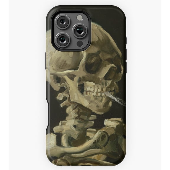 Skeleton of a Skeleton with Burning Cigarette GA5436 Phone Case for iPhone 11 to 17 Pro Max
