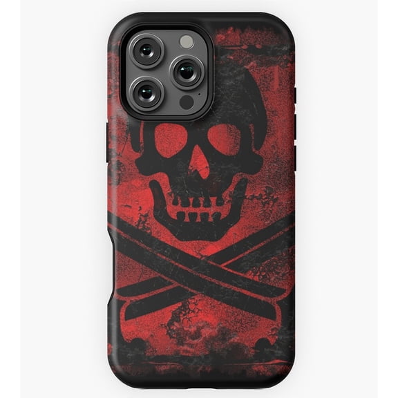 Skeleton with Crossed Swords Creepy Artwork GA6599 Phone Case for iPhone 11 to 17 Pro Max