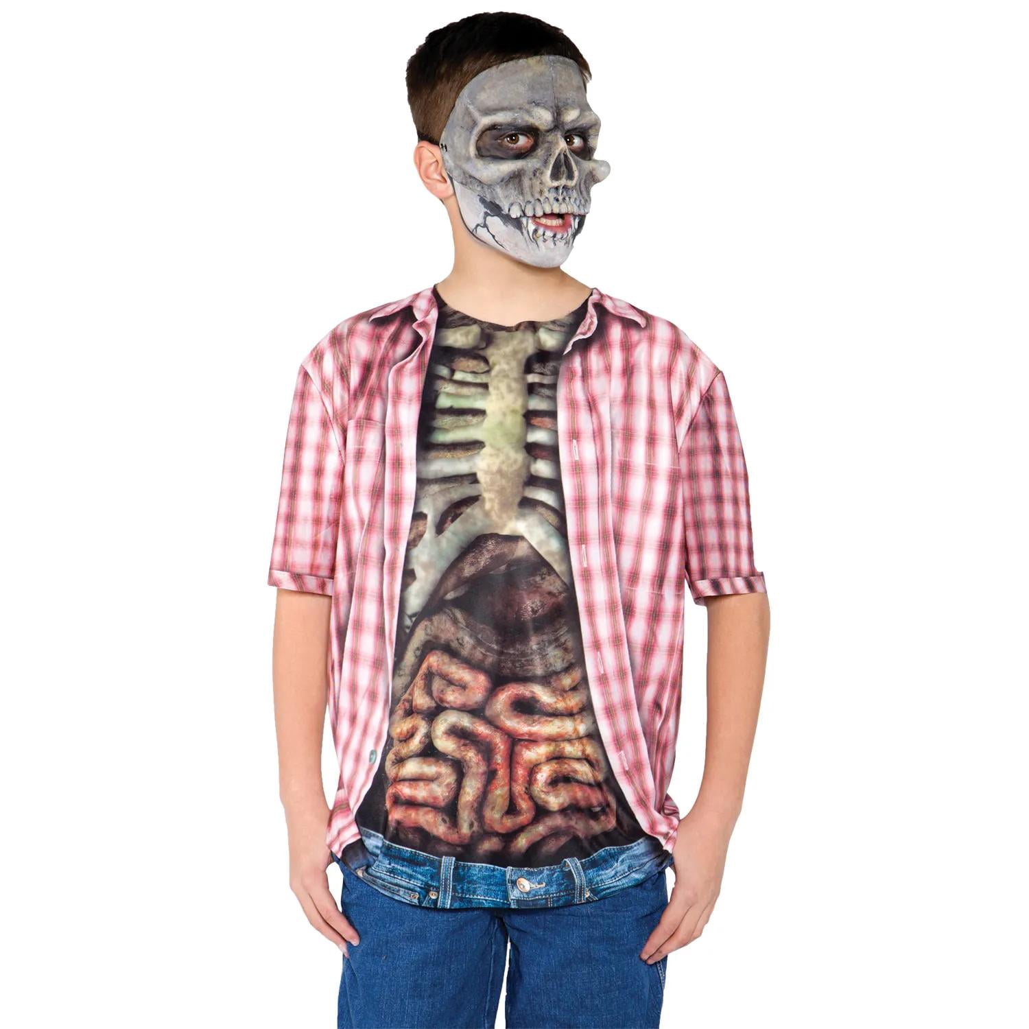 Skeleton with Guts Shirt Boys Child Halloween Costume