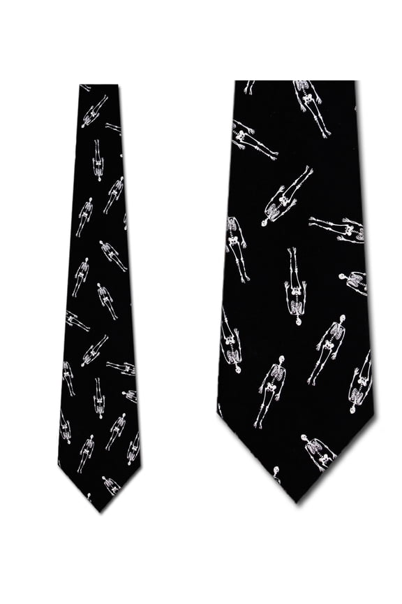 Skeletons Allover Necktie Mens Tie by Three Rooker