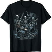 Skeletons Band At Rock Concert Graphic Tees Men Women T-Shirt