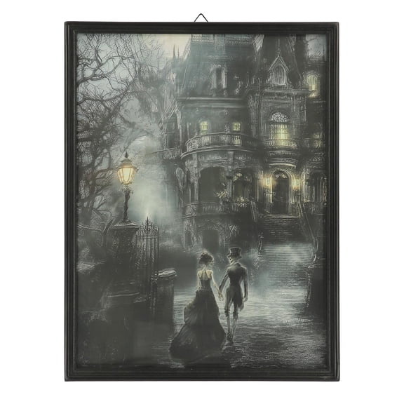 Skeletons & Haunted House Framed Wall Décor by Ashland®