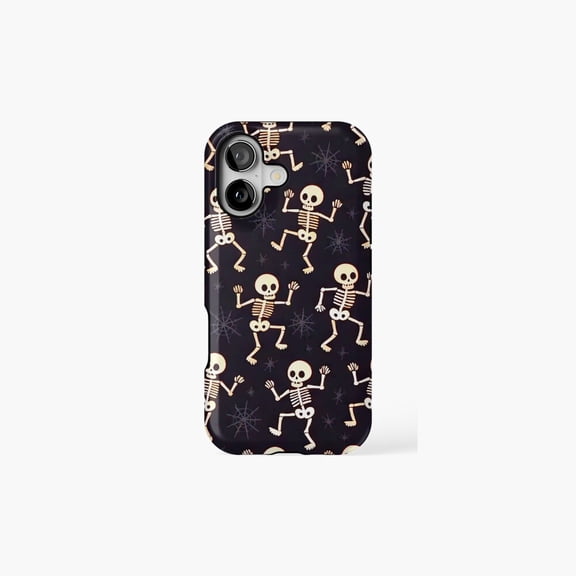 Skeletons Pattern Gothic Horror Anatomy Art Universal Phone Case for iPhone 11–17 Pro Max