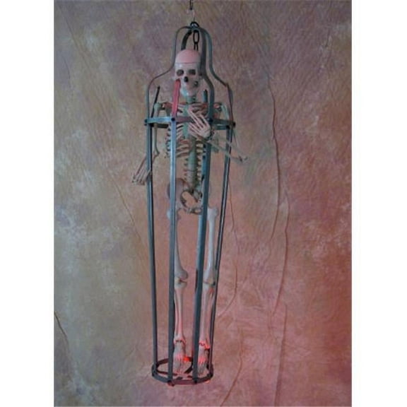 Skeletons and More CAGE-100B Iron Skeleton Cage with Plain Skeleton Medium Size - 33 inch