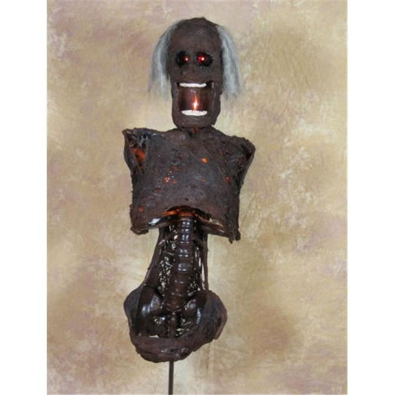Skeletons and More  Wall Sconce Lighted Torso of Terror Large Size with LED eyes 3 feet tall