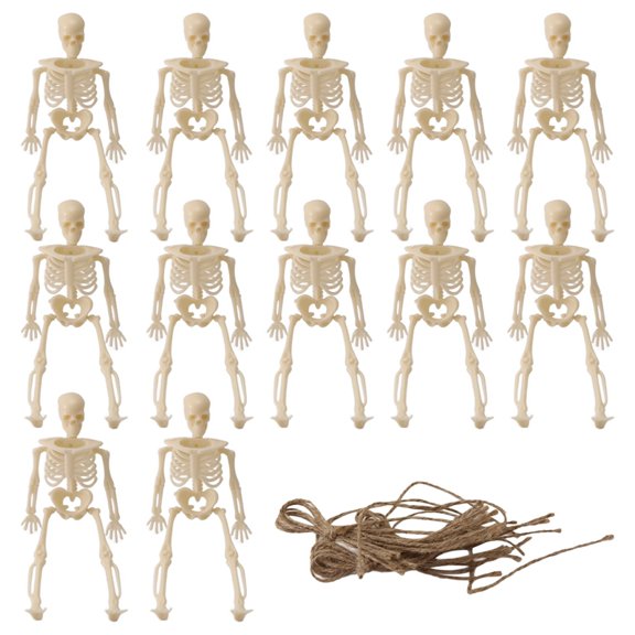 Skeletons for Halloween Decor, 12 Pcs Mini Seleton Figurines Halloween Decoration for Haunted House Accessories Partys