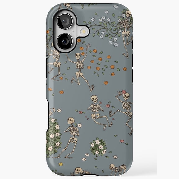 Skeletons with Garlands Halloween Design Protective Cover for iPhone 11-17 Pro Max