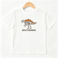 thumbnail image 1 of Skeletosaurus Pumpkin Dinosaur Skeleton Boys Graphic Tees Halloween Kids T-Shirt 100% Cotton Short Sleeve Tops Ages 4-13Y, 1 of 5