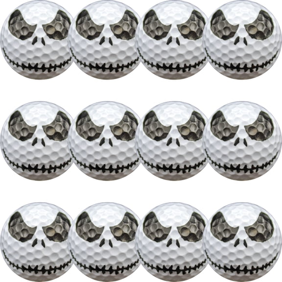 Skelly Golf Balls – 12-Pack Skeleton Face Halloween Golf Balls