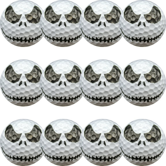 Skelly Golf Balls 12-Pack Skeleton Face Halloween Golf Balls