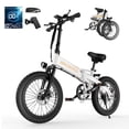 thumbnail image 1 of Skeri 20" Folding Electric Bicycle for Adults - 27MPH Max (Pedal-Assist), City Commuting, 48V Battery, 500W Peak, Aluminum Alloy Frame 49LBS, Adjustable Seat with LCD Display, 1 of 12