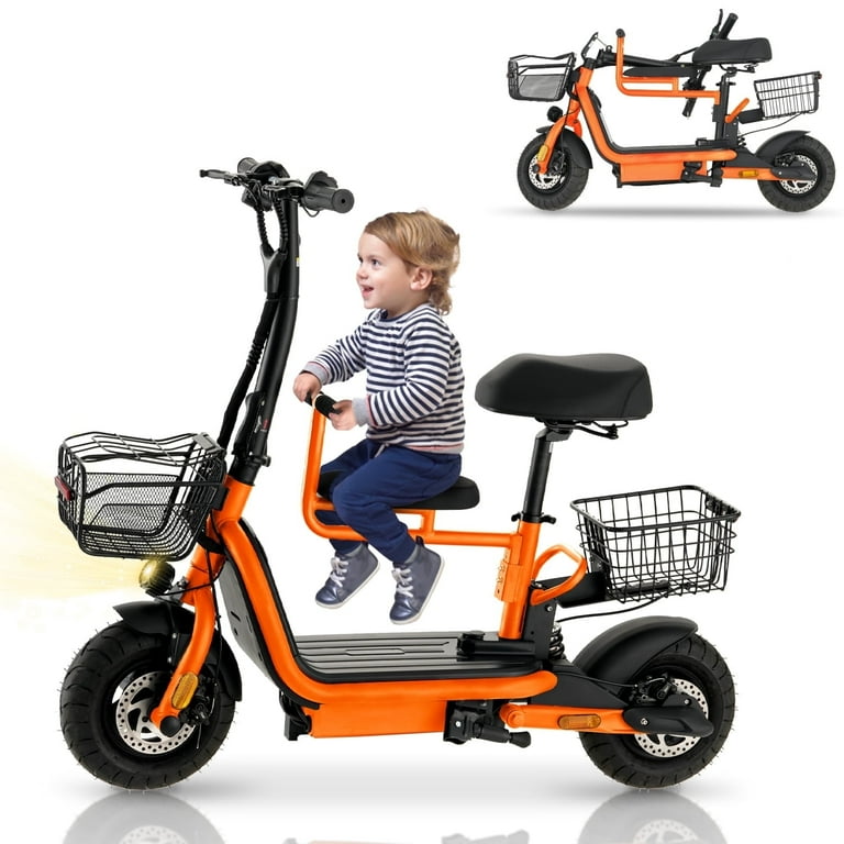 Skeri Electric Scooter for Families – Parent Child Seats, Dual