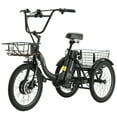thumbnail image 1 of Skeri Electric Tricycle for Adults, 20” Folding Electric Trike,3 Wheels Electric Scooter Bicycle, Peak 1000W Step-Thru Etrike with 48V 20AH UL2849 Removable Battery and Large Basket, 1 of 14