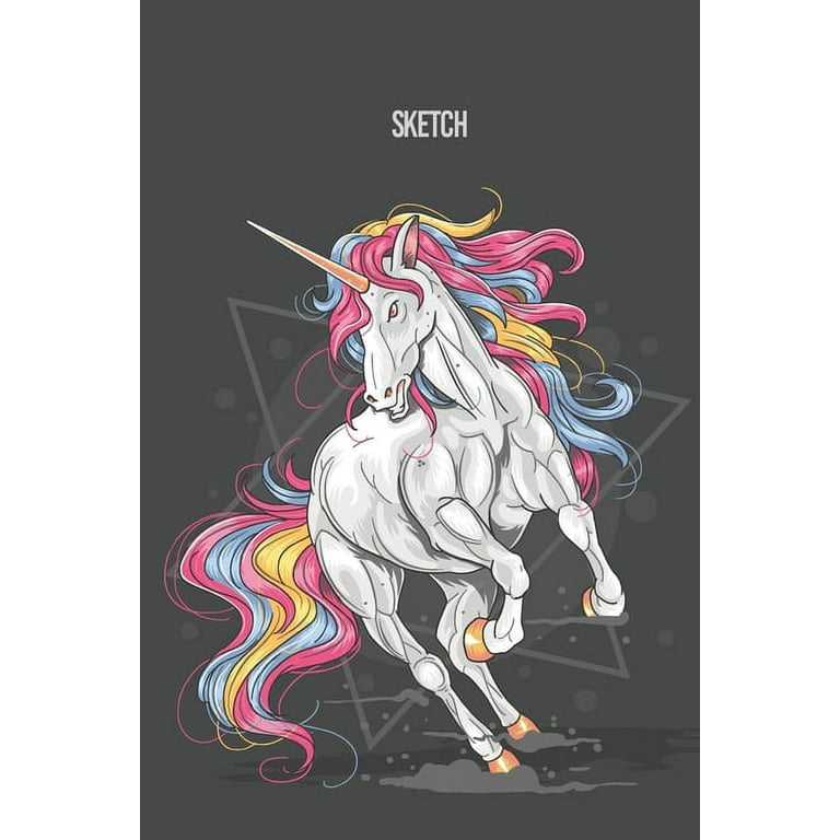 Unicorn Sketchbook for girls and Teens Sketching, Drawing and
