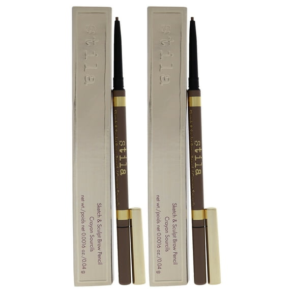 Sketch And Sculpt Brow Pencil - Light by Stila for Women - 0.0016 oz Eyebrow Pencil - Pack of 2