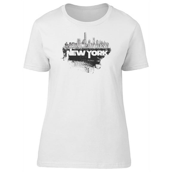 Sketch Black White New York City T-Shirt Men -Image by Shutterstock, Male x-Large