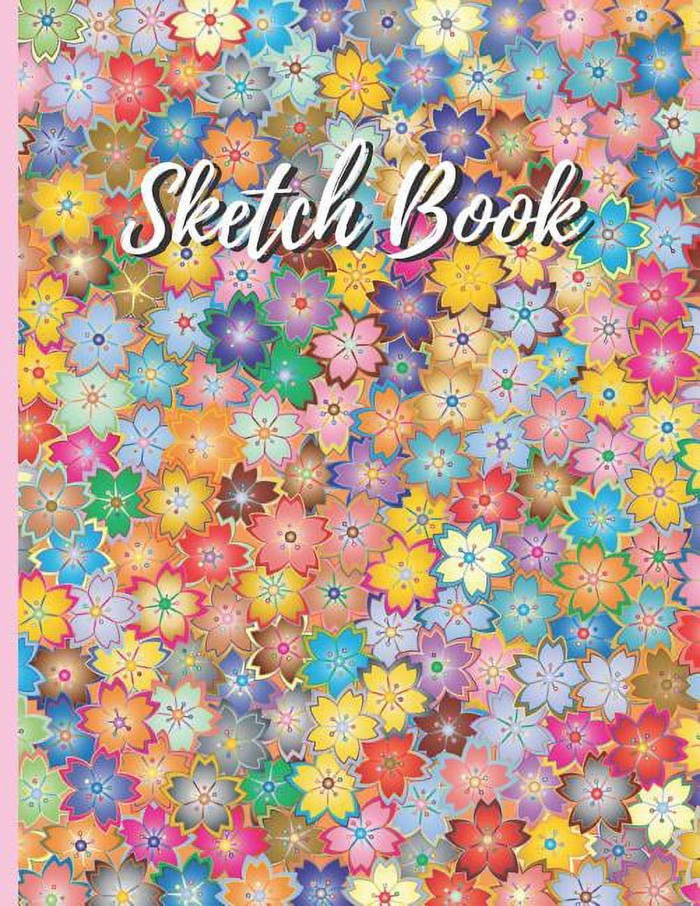 Sketch Book 8.5" X 11" Cute Flower Sketchbook to Draw in. Large Journal/Notebook. 100 Blank