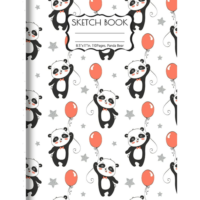 Sketch Book: Cute Panda Bear Kawaii Sketchbook for Girls and Boys 110 Blank  Large White Paper for Drawing Doodling & Sketching (Sketch Books For Kids)