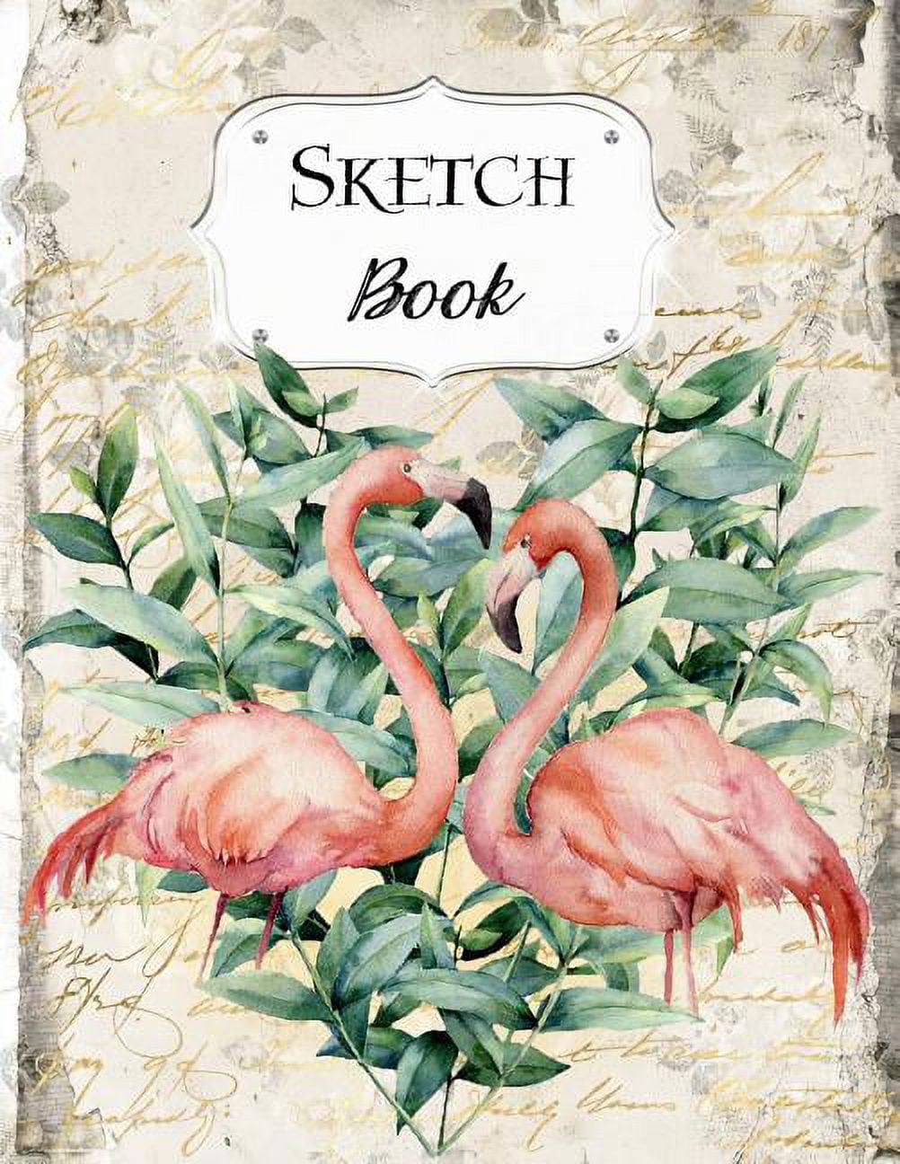 Sketch Book: Flamingo Sketchbook Scetchpad for Drawing or Doodling Notebook Pad for Creative Artists #7 Heart Shaped (Paperback)