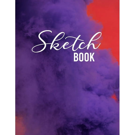 Sketch Book: Large Notebook for Drawing, Sketching, Painting, Writing or Doodling, 110 Pages, 8.5"x11", abstract colors Cover (vol.1) (Paperback)