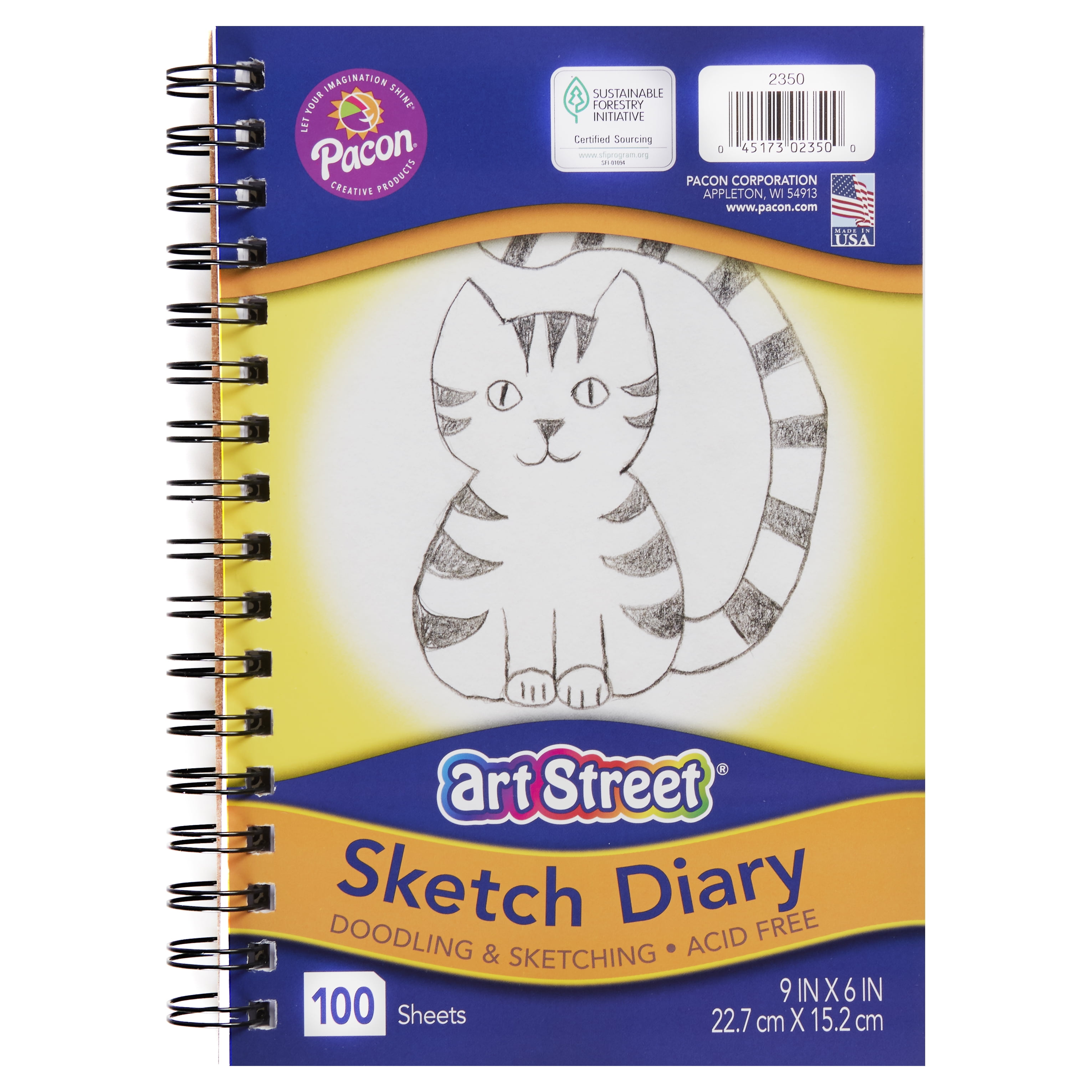 Sketch Book, Lightweight, 9 x 6, 100 Sheets - PAC2350