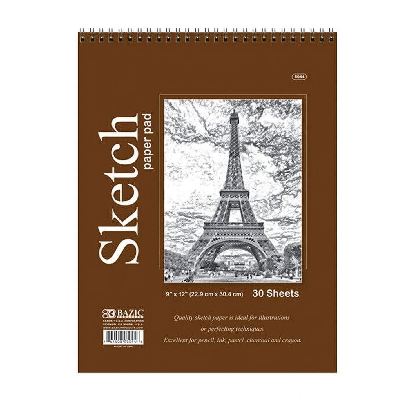 Sketch Book Paper Pad 30 Sheets 9"x12" Drawing Notebook Sketchbook Art Supplies