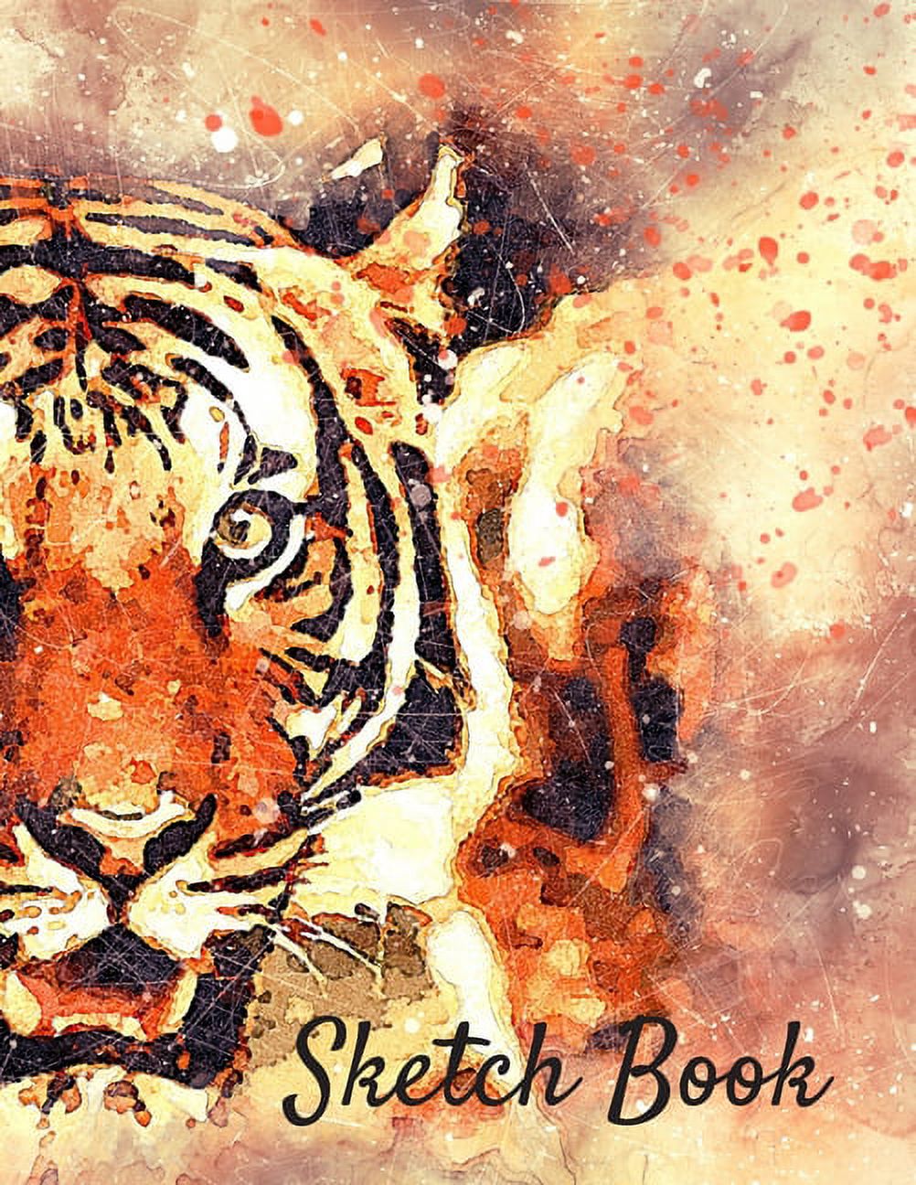 Sketch Book Tiger Themed Notebook for Drawing, Writing, Painting, Sketching, or Doodling, 120