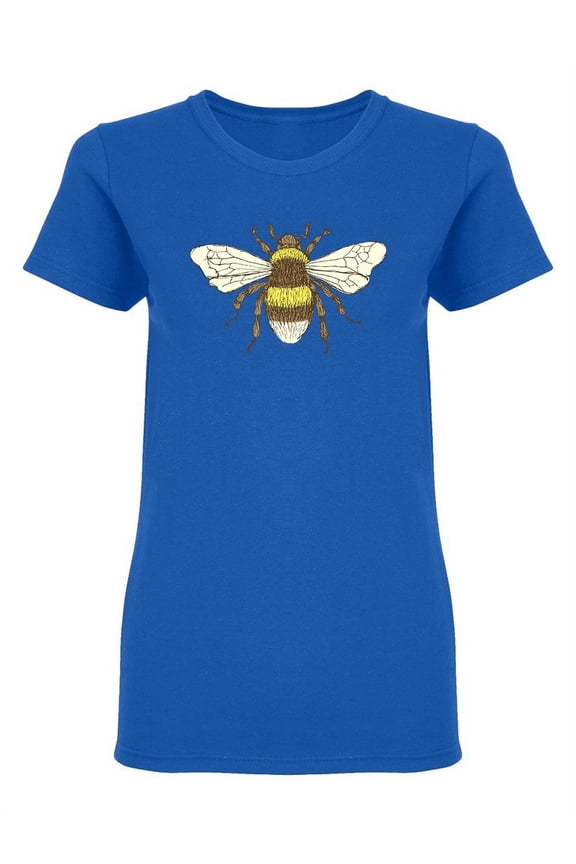 Sketch Bumble Bee Shaped T-Shirt Women -Image by Shutterstock, Female Large