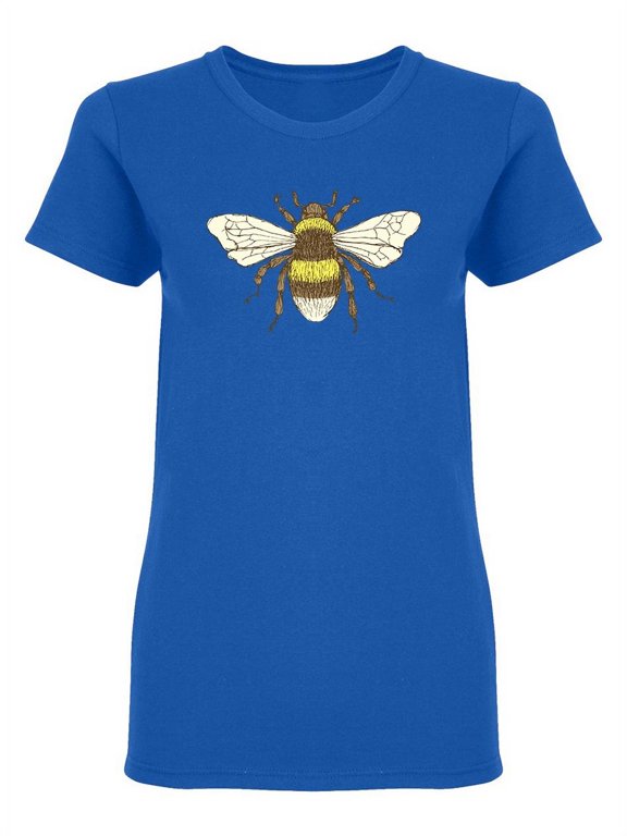 Sketch Bumble Bee Shaped T-Shirt Women -Image by Shutterstock, Female Small