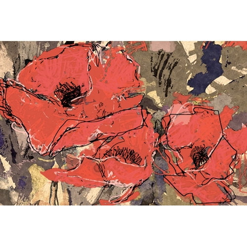 Sketch Cadmium Red Painting Print on Wrapped Canvas