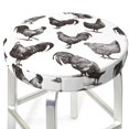 thumbnail image 1 of Sketch Chicken Black White Round Bar Stool Seat Covers, Elastic Round Chair Cover Stool Seat Slipcover Bar Stool Cushions Round Pad for 12-14 inch, 1 of 5