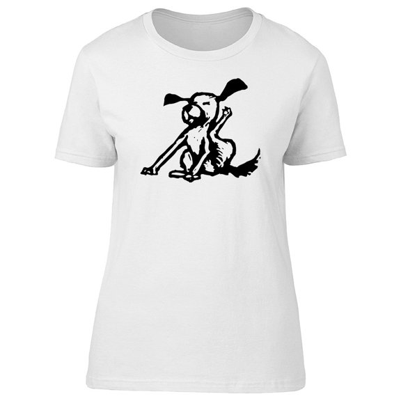Sketch Funny Dog Scratching T-Shirt Men -Image by Shutterstock, Male 3X-Large