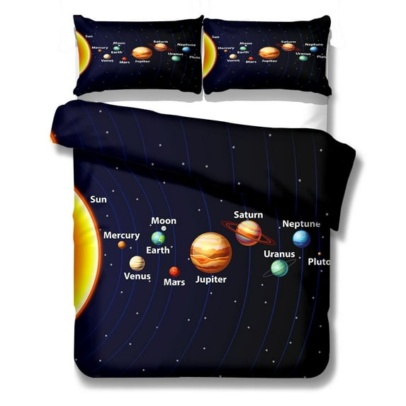 Sketch Galaxy Duvet Cover Set King Double Full Twin Single Size Bed Linen Set