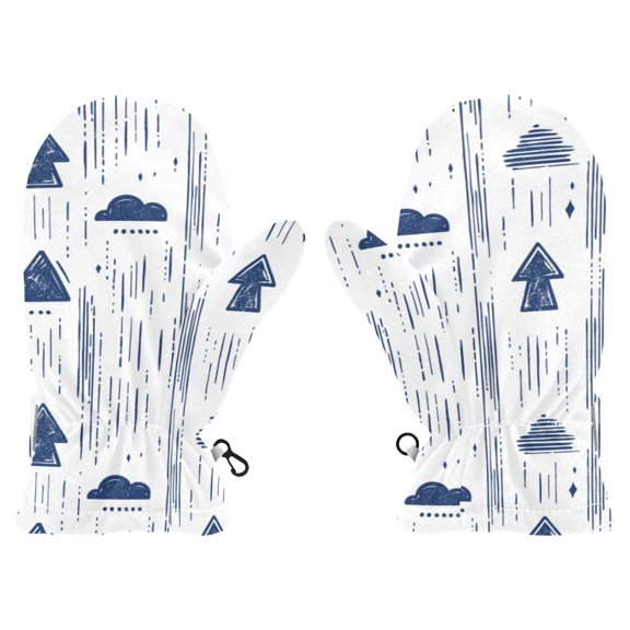 Sketch Icon Cold Weather Mittens Cozy Gloves with Adjustable Fit Perfect for Outdoor Fun