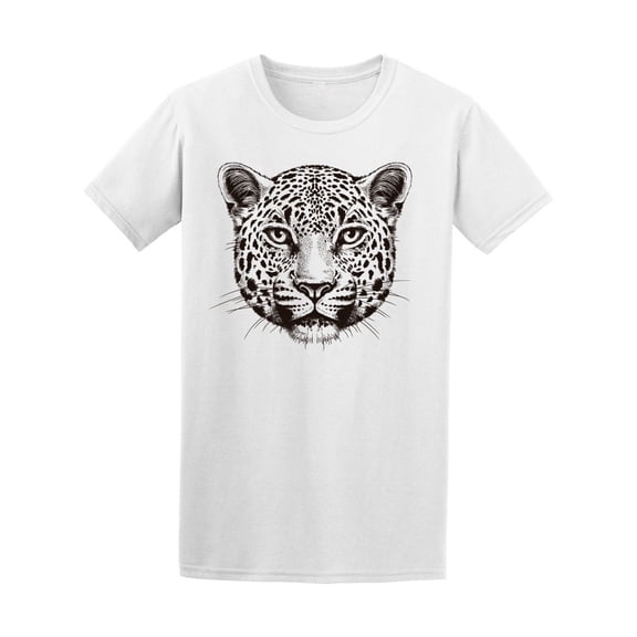 Sketch Leopard Face T-Shirt Men -Image by Shutterstock, Male Large