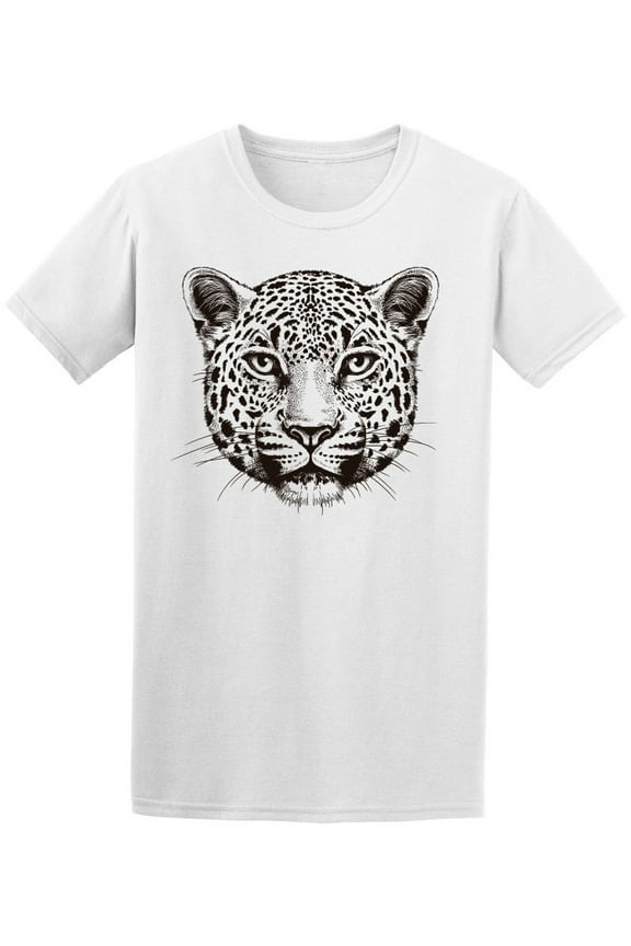 Sketch Leopard Face T-Shirt Men -Image by Shutterstock, Male XX-Large