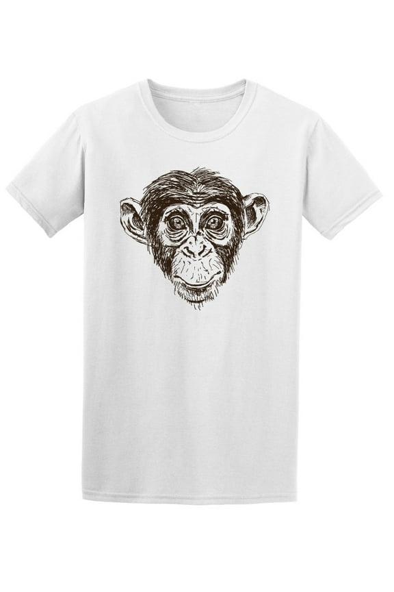 Sketch Monkey Face T-Shirt Men -Image by Shutterstock, Male Medium