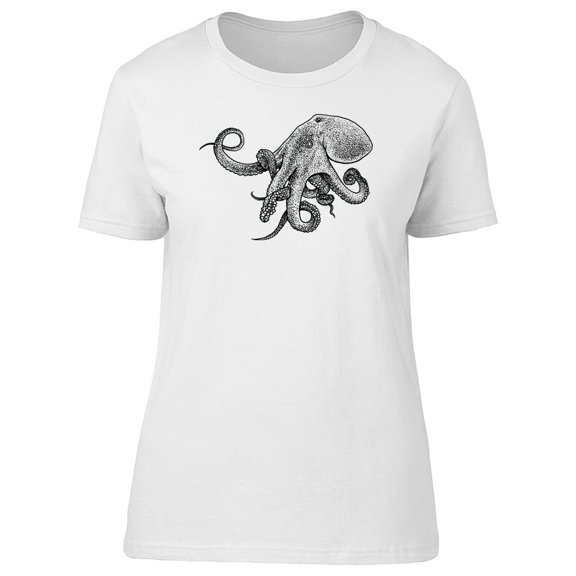 Sketch Octopus Drawing T-Shirt Men -Image by Shutterstock, Male 3X-Large