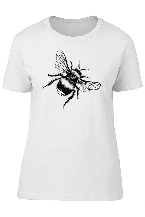 Sketch Of A Bumblebee T-Shirt Women -Image by Shutterstock, Female Large