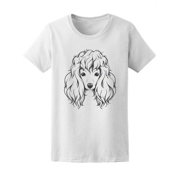 Sketch Of A Cute Poodle T-Shirt Women -Image by Shutterstock, Female Medium