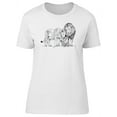 thumbnail image 1 of Sketch Of A Family Of Lions T-Shirt Women -Image by Shutterstock, Female XX-Large, 1 of 4